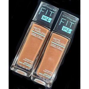 2pk Maybelline Fit Me Matte + Poreless Foundation 360 Mocha 1oz New Sealed